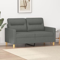 Gossi canapea cu 2 locuri, gri inchis, 120 cm, material textil