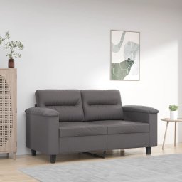 Gossi canapea cu 2 locuri, gri, 120 cm, piele ecologica