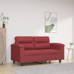 Gossi canapea cu 2 locuri, rosu vin, 120 cm, material textil