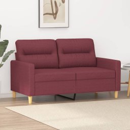 Gossi canapea cu 2 locuri, rosu vin, 120 cm, material textil