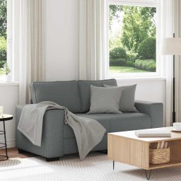 Gossi canapea cu 2 locuri, tesatura gri inchis, 120 cm
