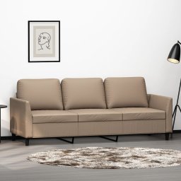 Gossi canapea cu 3 locuri, cappuccino, 180 cm, piele ecologica