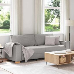 Gossi canapea cu 3 locuri, gri nor, 180 cm, material textil