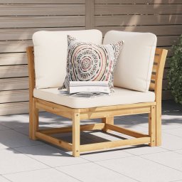 Gossi canapea de colt cu perna de gradina, 73x73x65 cm, lemn acacia