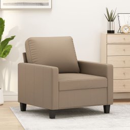Gossi canapea de o persoana, cappuccino, 60 cm, piele ecologica