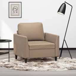 Gossi canapea de o persoana, cappuccino, 60 cm, piele ecologica