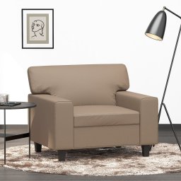 Gossi canapea de o persoana, cappuccino, 60 cm, piele ecologica