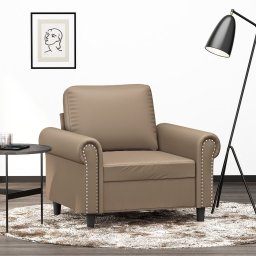 Gossi canapea de o persoana, cappuccino, 60 cm, piele ecologica