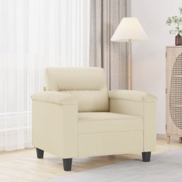 Gossi canapea de o persoana, crem, 60 cm, piele ecologica