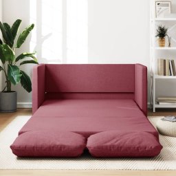 Gossi canapea extensibila 2 in 1, bordo, 112x174x55 cm, textil
