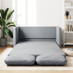 Gossi canapea extensibila 2 in 1, gri deschis, 112x174x55 cm, textil
