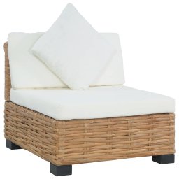 Gossi canapea fara brate cu perne, ratan natural