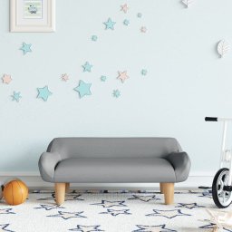Gossi canapea pentru copii, gri deschis, 70x40x24 cm, material textil