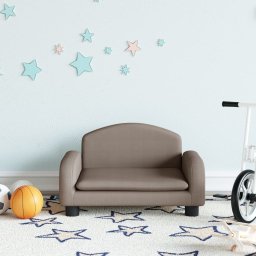 Gossi canapea pentru copii, gri taupe, 50x40x30 cm, material textil
