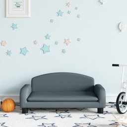 Gossi canapea pentru copii, gri, 70x45x30 cm, material textil