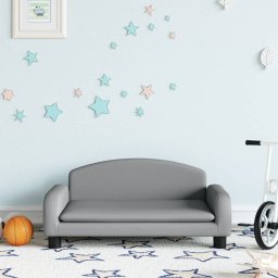 Gossi canapea pentru copii, gri, 70x45x30 cm, material textil
