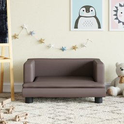 Gossi canapea pentru copii, maro, 60x40x30 cm, piele ecologica