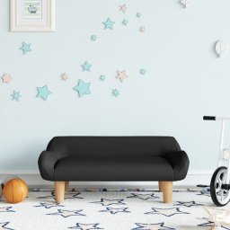 Gossi canapea pentru copii, negru, 70x40x24 cm, material textil