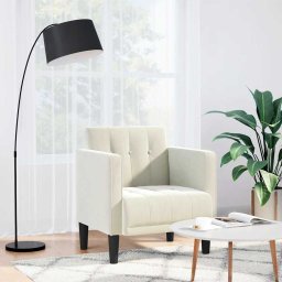 Gossi canapea scaun cu cotiere, crem, 53 cm, catifea