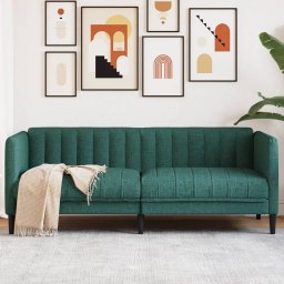 Gossi canapea, 2 locuri, verde inchis, material textil