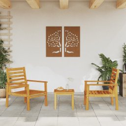 Gossi canapele de gradina, 2 buc., 66,5x65x81 cm, lemn masiv acacia