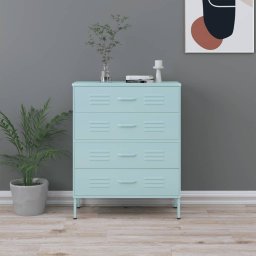Gossi comoda cu sertare, verde menta, 80x35x101,5 cm, otel