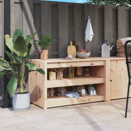 Gossi dulap bucatarie de exterior, 106x55x64 cm, lemn masiv pin