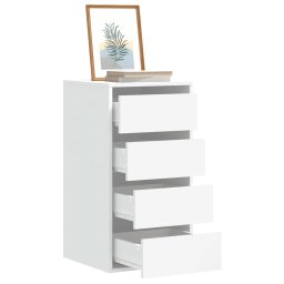 Gossi dulap colt cu sertare alb 40x41x76 cm lemn prelucrat