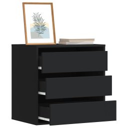 Gossi dulap colt cu sertare negru 60x41x58 cm lemn prelucrat