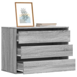 Gossi dulap colt cu sertare sonoma gri 80x41x58 cm lemn prelucrat