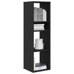 Gossi dulap cu carti negru 34x31x112 cm lemn prelucrat