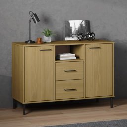 Gossi dulap cu picioare metalice „oslo” maro 113x40x77 cm lemn