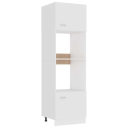 Gossi dulap cuptor microunde, alb, 60 x 57 x 207 cm, lemn prelucrat