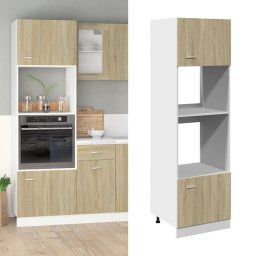 Gossi dulap cuptor microunde, stejar sonoma, 60 x 57 x 207 cm, pal