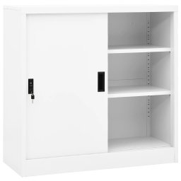 Gossi dulap de birou cu usa glisanta, alb, 90x40x90 cm, otel