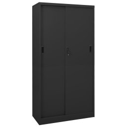 Gossi dulap de birou cu usa glisanta, antracit, 90x40x180 cm, otel