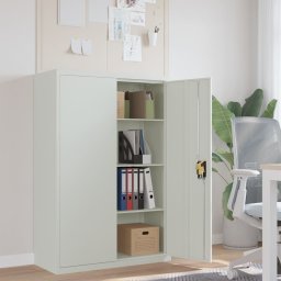 Gossi dulap de birou din otel, 90x40x140 cm, gri