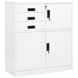 Gossi dulap de birou, alb, 90x40x102 cm, otel