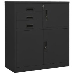 Gossi dulap de birou, antracit, 90x40x102 cm, otel