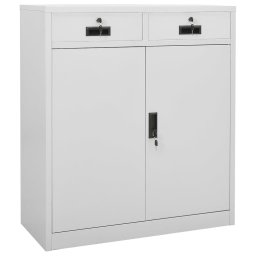 Gossi dulap de birou, gri deschis, 90x40x102 cm, otel