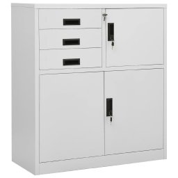 Gossi dulap de birou, gri deschis, 90x40x102 cm, otel