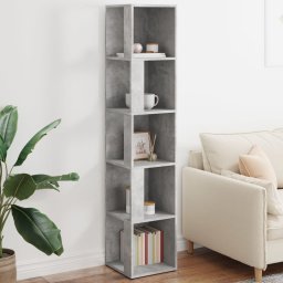 Gossi dulap de colt, gri beton, 33x33x164,5 cm, pal
