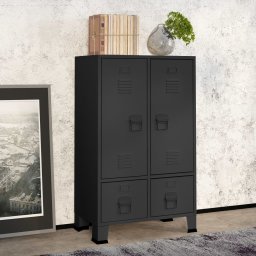 Gossi dulap de haine industrial, antracit, 67x35x107 cm, otel