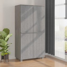 Gossi dulap haine „hamar” gri deschis 89x50x180 cm, lemn masiv de pin