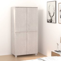Gossi dulap haine „hamar”, alb, 89x50x180 cm, lemn masiv de pin