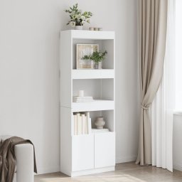 Gossi dulap inalt, alb, 63x33x180 cm, lemn prelucrat