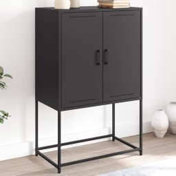 Gossi dulap inalt, negru, 68,5x38,5x107 cm, otel