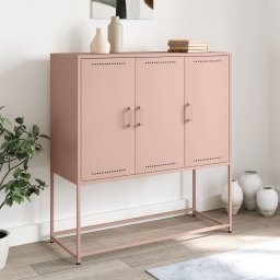 Gossi dulap inalt, roz, 100,5x39x107 cm, otel