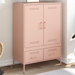 Gossi dulap inalt, roz, 68x39x101,5 cm, otel laminat la rece