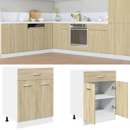 Gossi dulap inferior cu sertar, stejar sonoma, 60 x 46 x 81,5 cm, pal